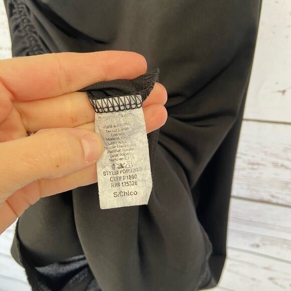 Windsor S Black High Neck Sleeveless Ruched Bodycon Mini Cocktail Dress - Picture 5 of 5